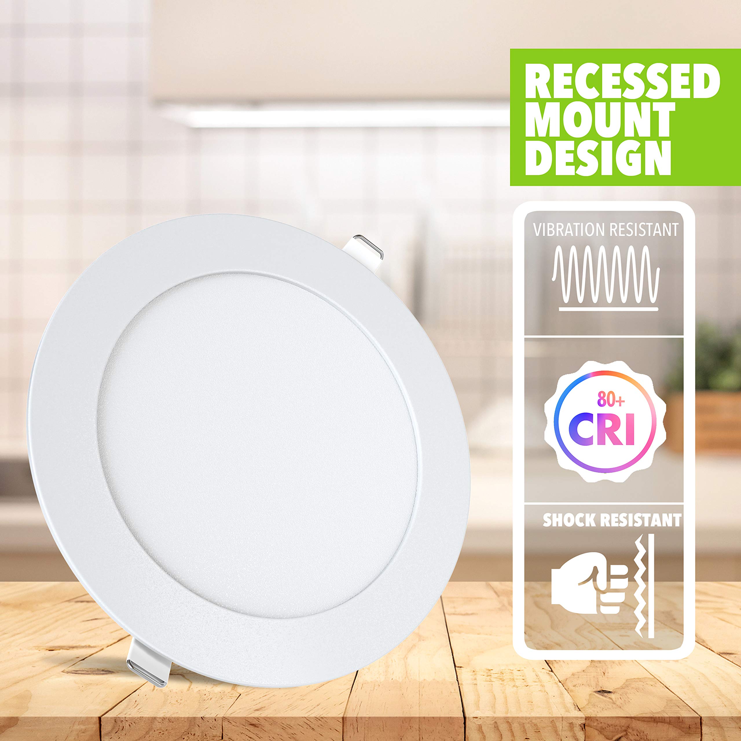 5 Pack Leisure LED RV Boat Recessed Ceiling Light 720 Lumen Super Slim LED Panel Light DC 12V 5.75" 9W Full Aluminum Downlights (Natural White) - Image 4