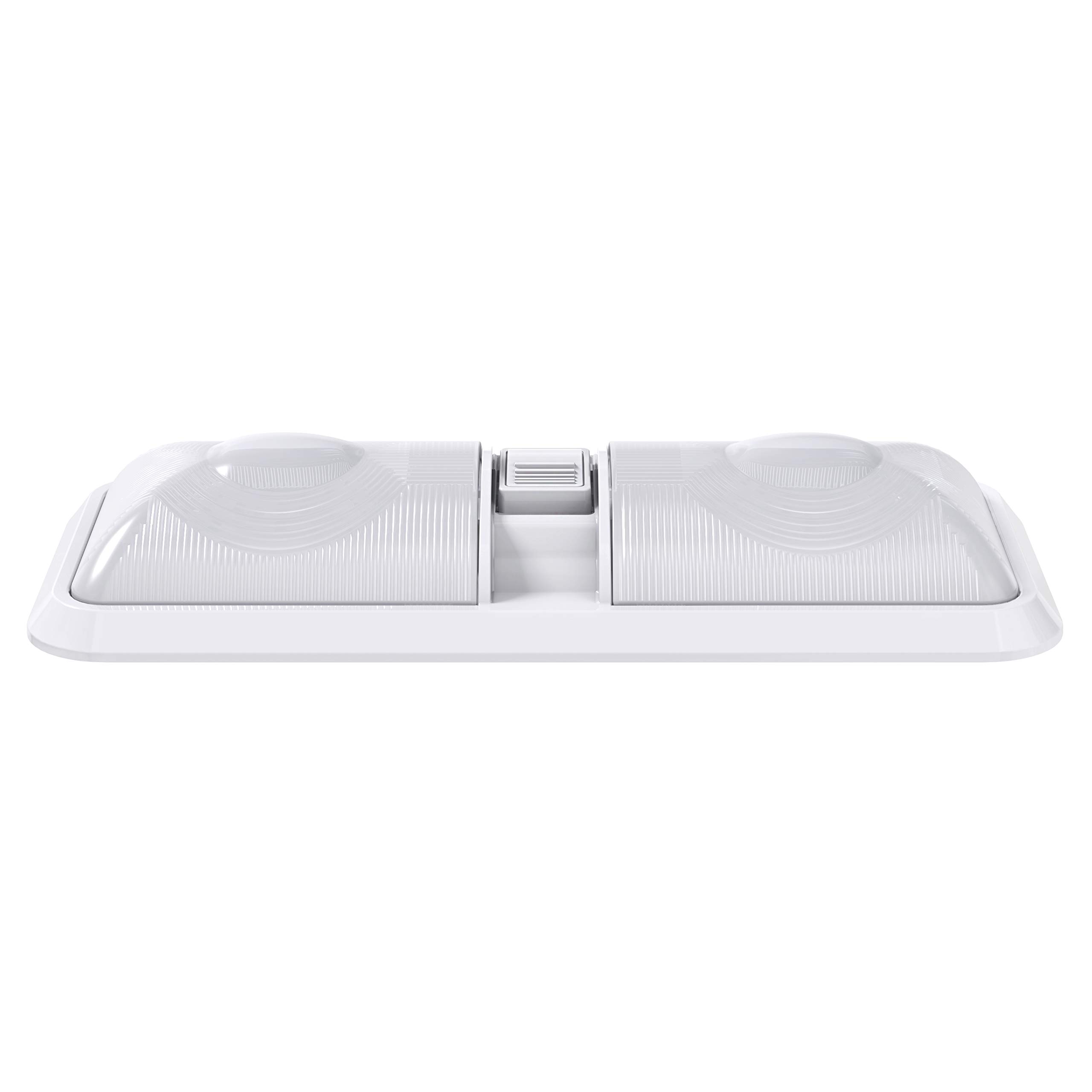 Leisure LED 1 Pack RV LED Ceiling Double Dome Light Fixture with ON/Off Switch Interior Lighting for Car/RV/Trailer/Camper/Boat DC 12V 48X2835SMD (Frosted Lens Natural White 4000-4500K, 1-Pack) - Image 7