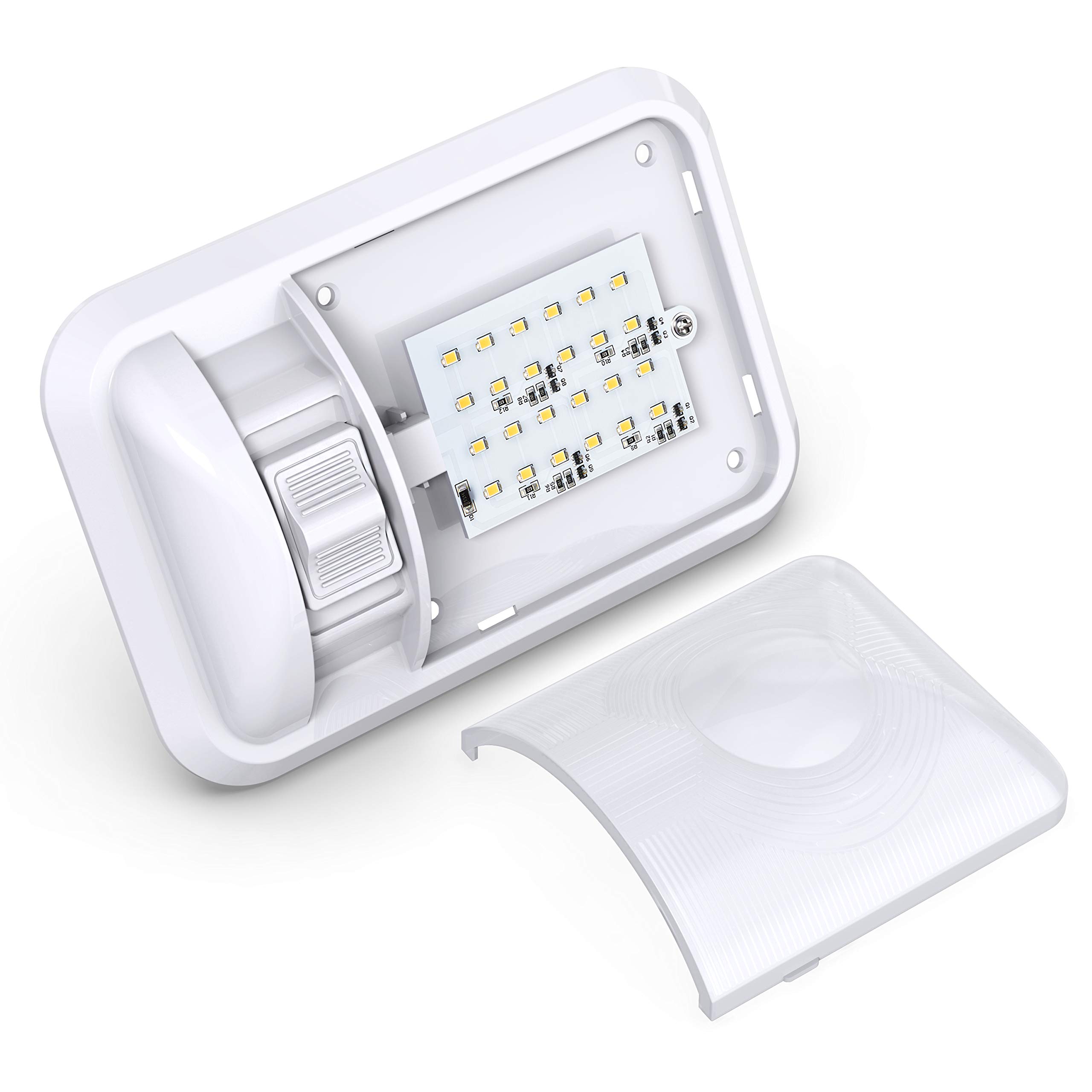 Leisure LED 2 Pack 12V RV Ceiling Dome Light RV Interior Lighting Frosted Lens for Trailer Camper with Switch, Single Dome 300LM (Frosted Lens Natural White 4000-4500K, 2-Pack) - Image 8