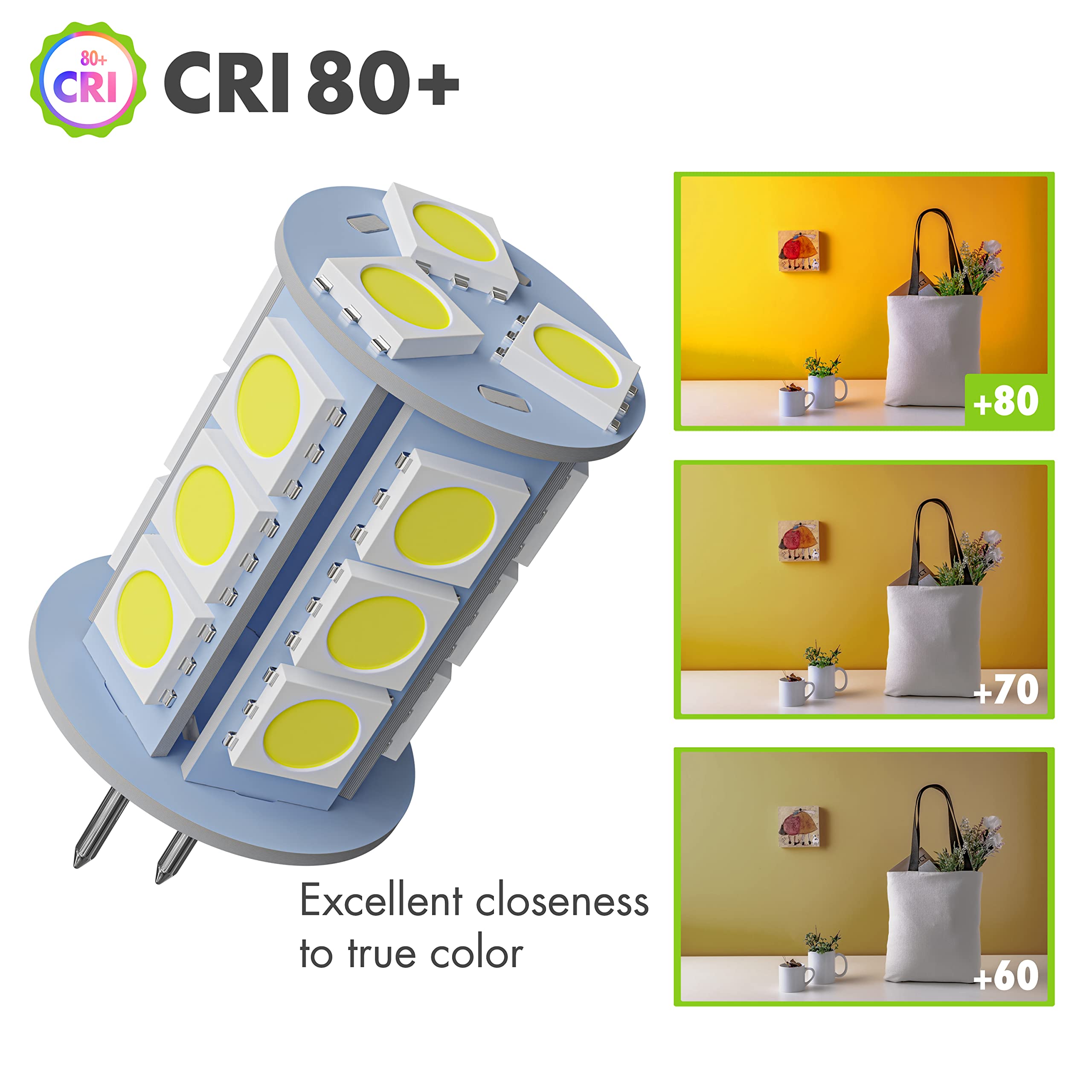 Leisure LED 2pcs G4 LED Bulbs JC Bi-Pin Base 18 LED Light Bulbs 2W 12V DC 20W-30W T3 Halogen Bulb Replacement RV Camper Trailer Motorhome 5th Wheel and Marine Boat (Cool White 6500K, 2 Pack)… - Image 3