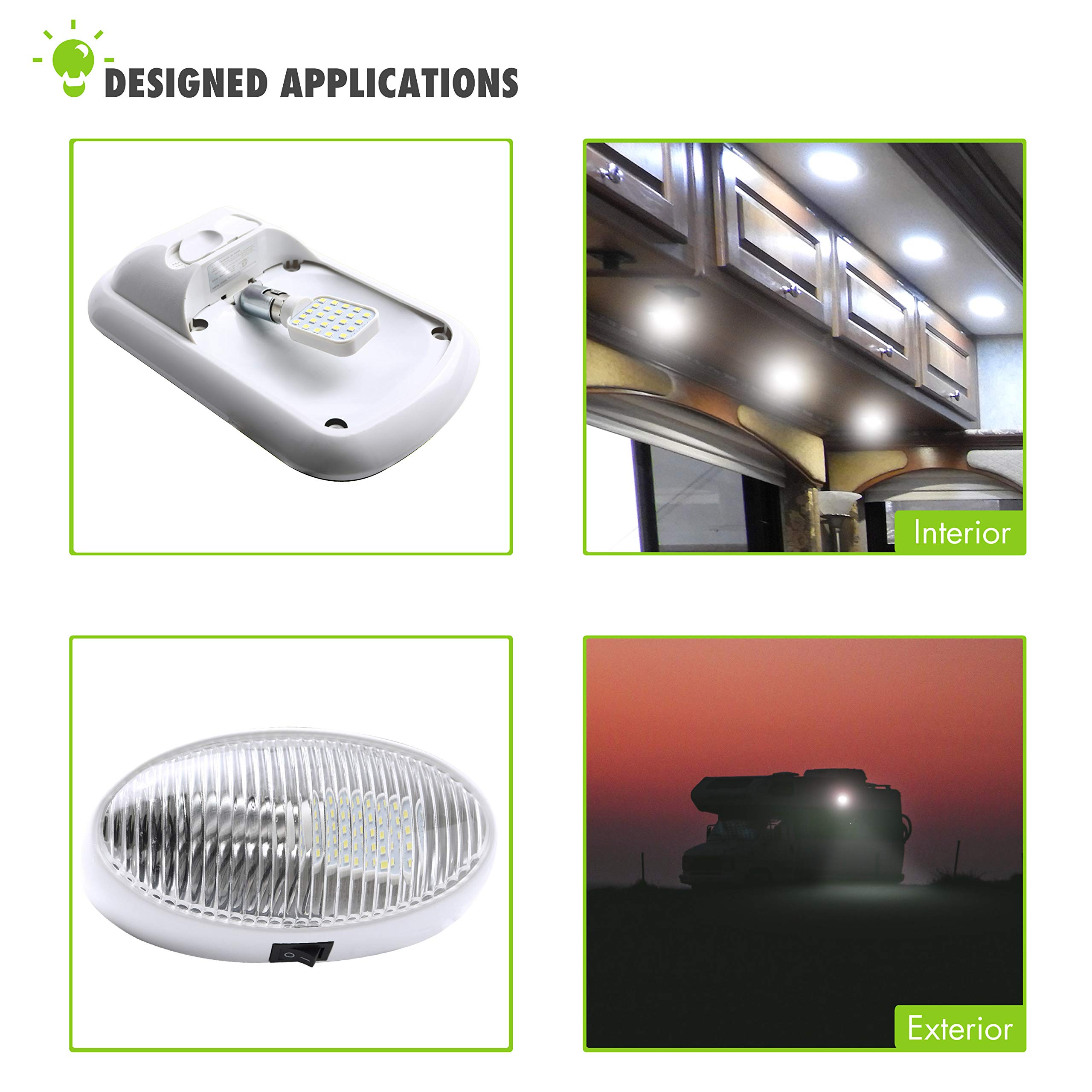 Leisure LED 4 Pack RV Interior LED Light Rotating Bulb Super Bright 312 Lumen 1141 1156 BA15S 24-SMD Camper Trailer Lamp Bulb 10-30V Cool White (4-Pack) - Image 7