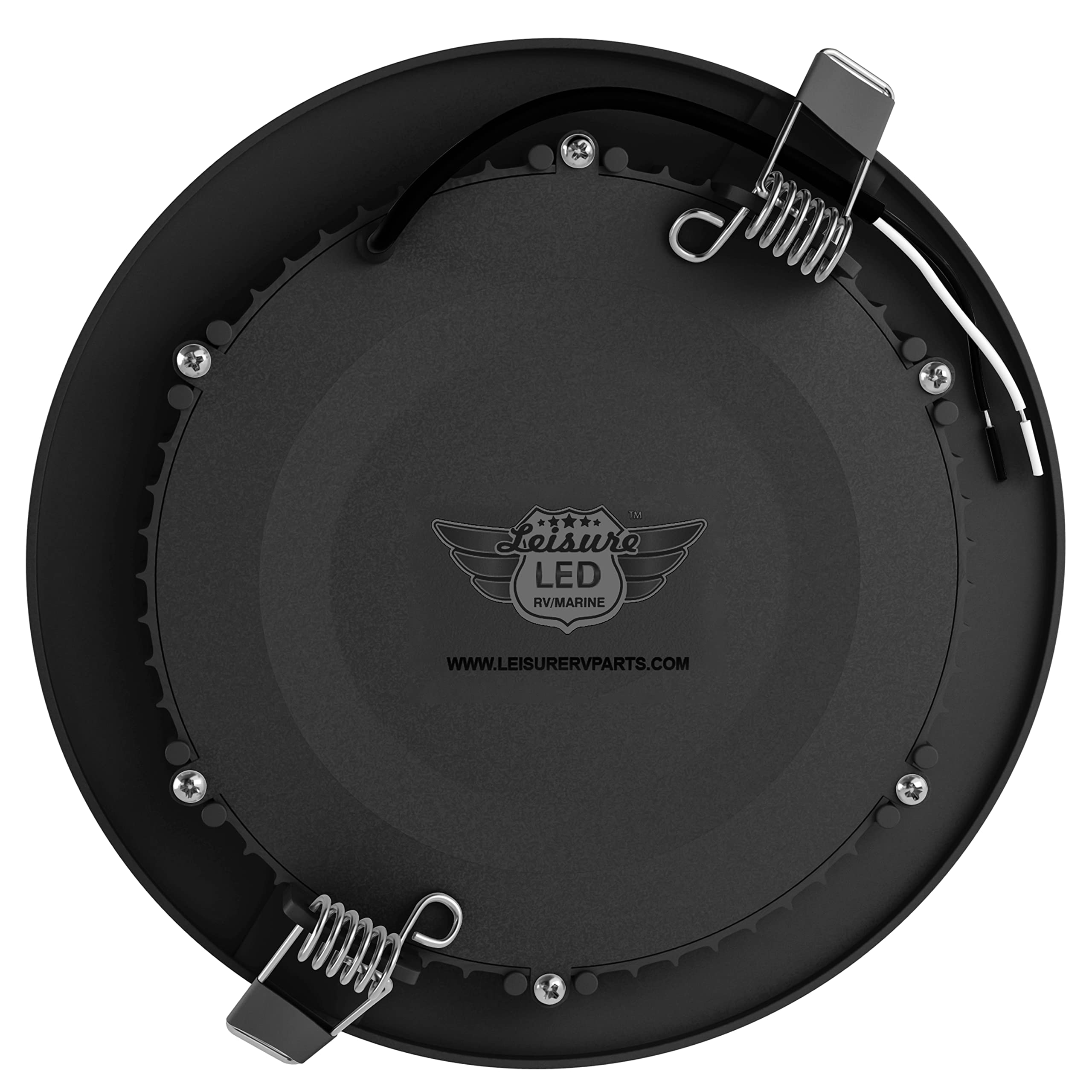 Leisure LED 5 Pack RV Boat Recessed Ceiling Light 720 Lumen Super Slim LED Panel Light DC 12V 5.75" 9W Full Aluminum Downlights Black (Cool White) - Image 8