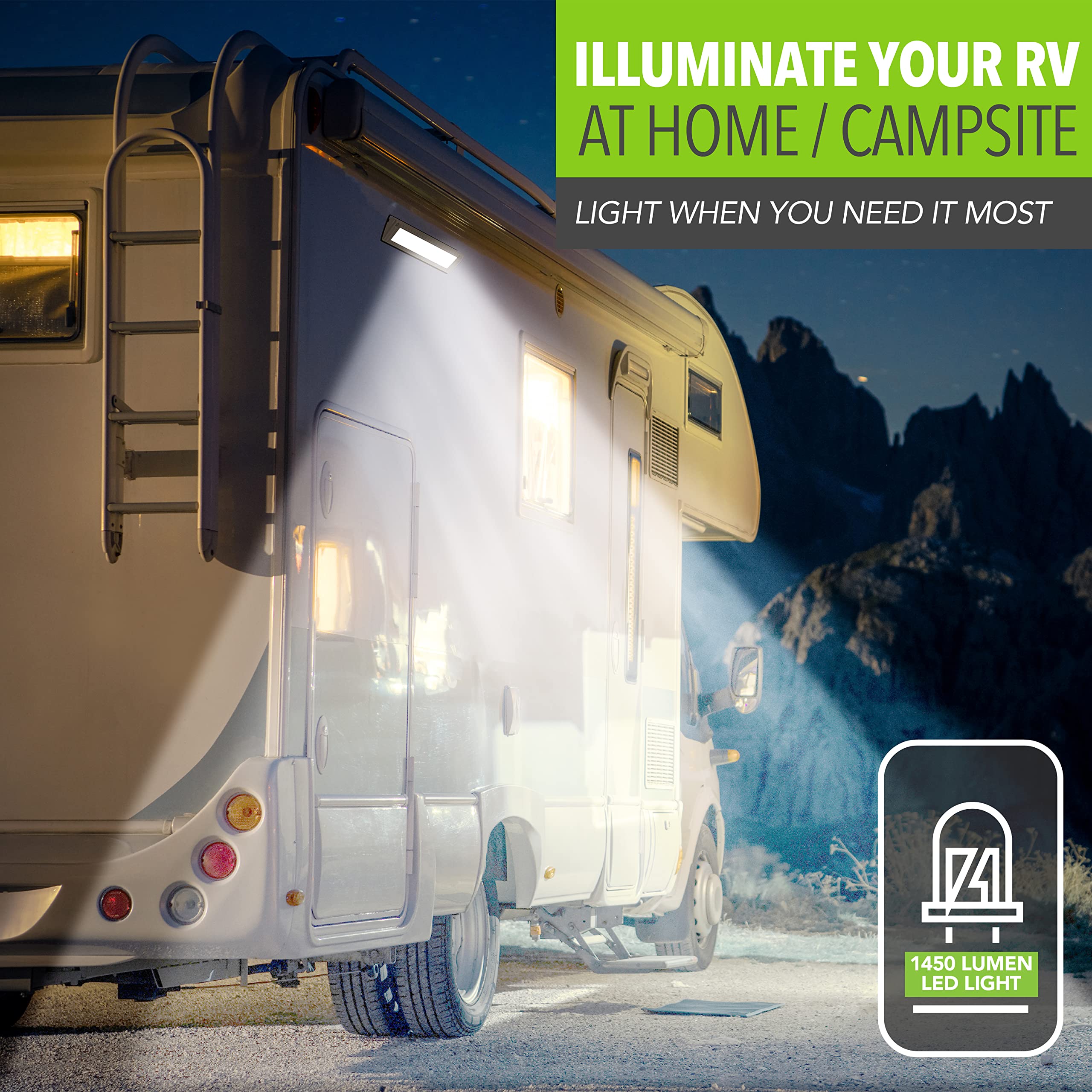 Leisure LED RV Exterior Porch Utility Light - 12v 1450 Lumen 9" Lighting Fixture. Replacement Lighting for RVs, Trailers, Campers, 5th Wheels (White) - Image 3