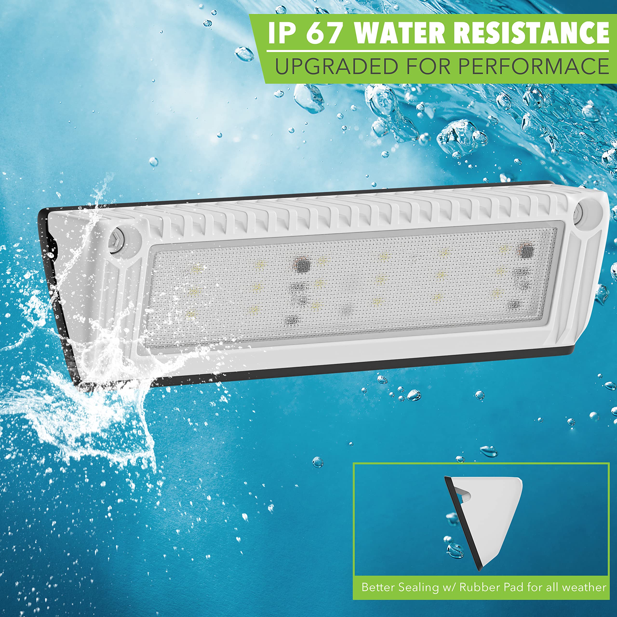 Leisure LED RV Exterior Porch Utility Light - 12v 1450 Lumen 9" Lighting Fixture. Replacement Lighting for RVs, Trailers, Campers, 5th Wheels (White) - Image 7