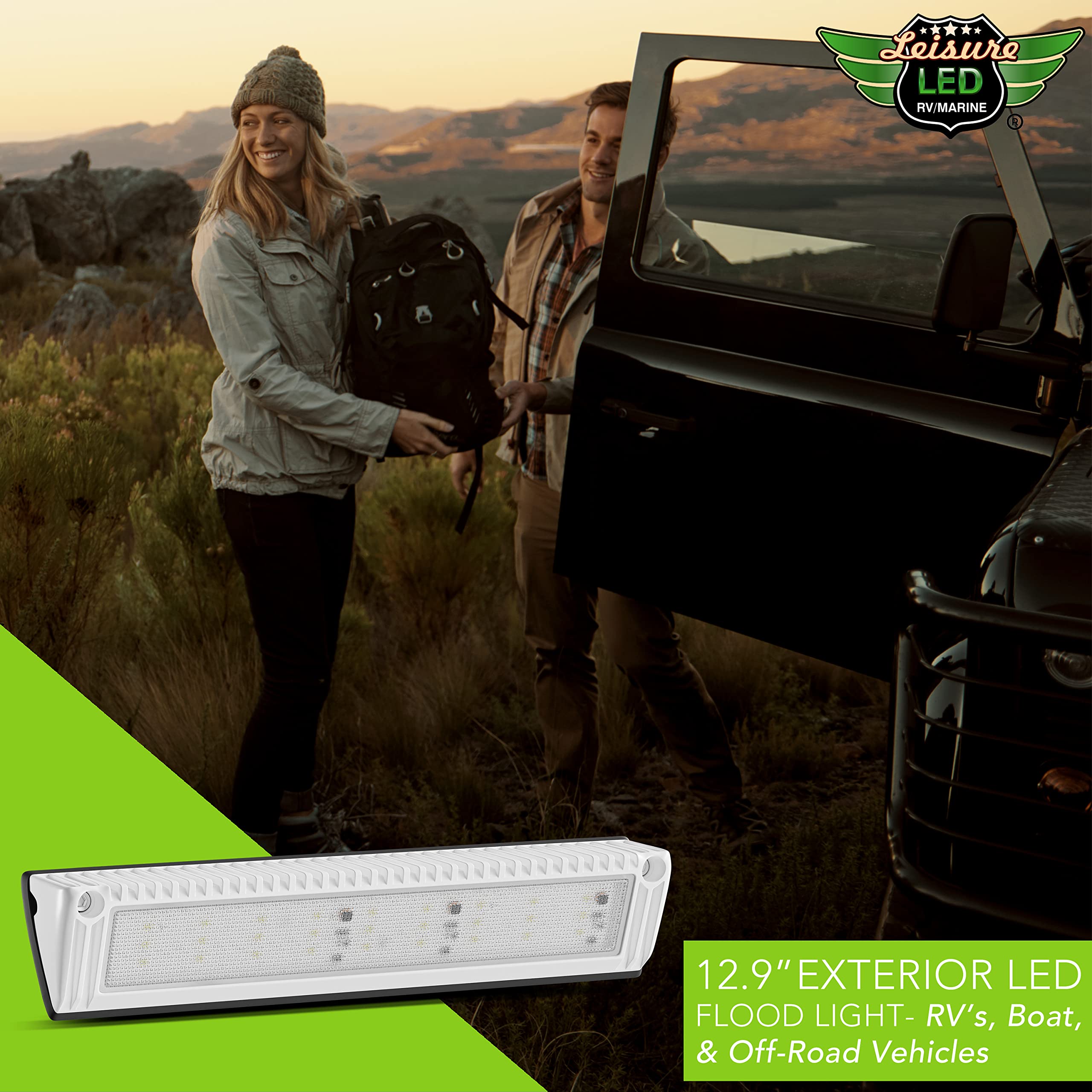 Leisure LED RV Exterior Porch Utility Light - 12v 2250 Lumen 12.9" Lighting Fixture. Replacement Lighting for RVs, Trailers, Campers, 5th Wheels (White) - Image 9