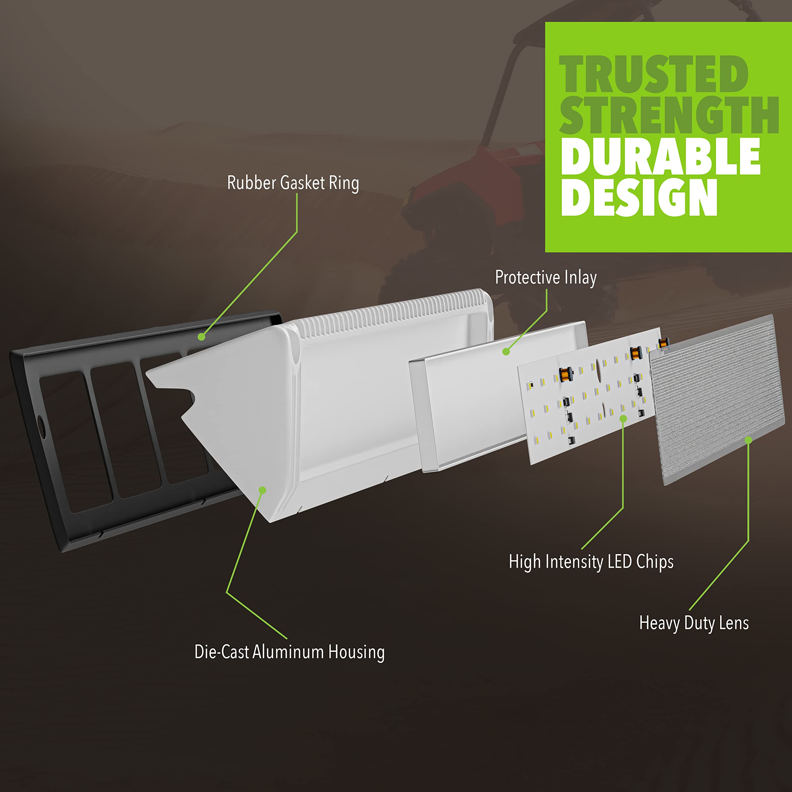 Leisure LED RV Exterior Porch Utility Light - 12v 3200 Lumen 17.7" Lighting Fixture. Replacement Lighting for RVs, Trailers, Campers, 5th Wheels (White) - Image 4