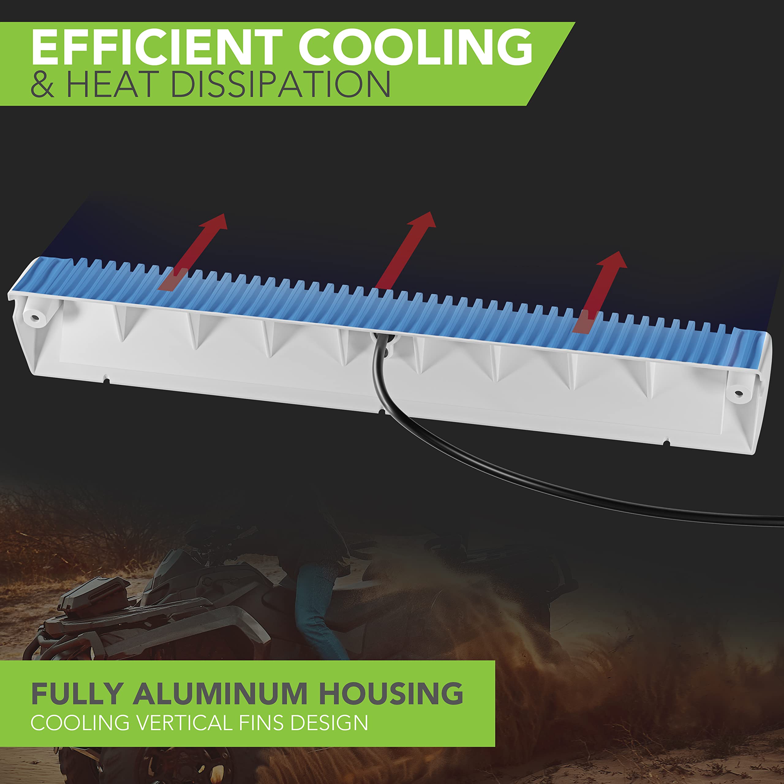 Leisure LED RV Exterior Porch Utility Light - 12v 3200 Lumen 17.7" Lighting Fixture. Replacement Lighting for RVs, Trailers, Campers, 5th Wheels (White) - Image 6