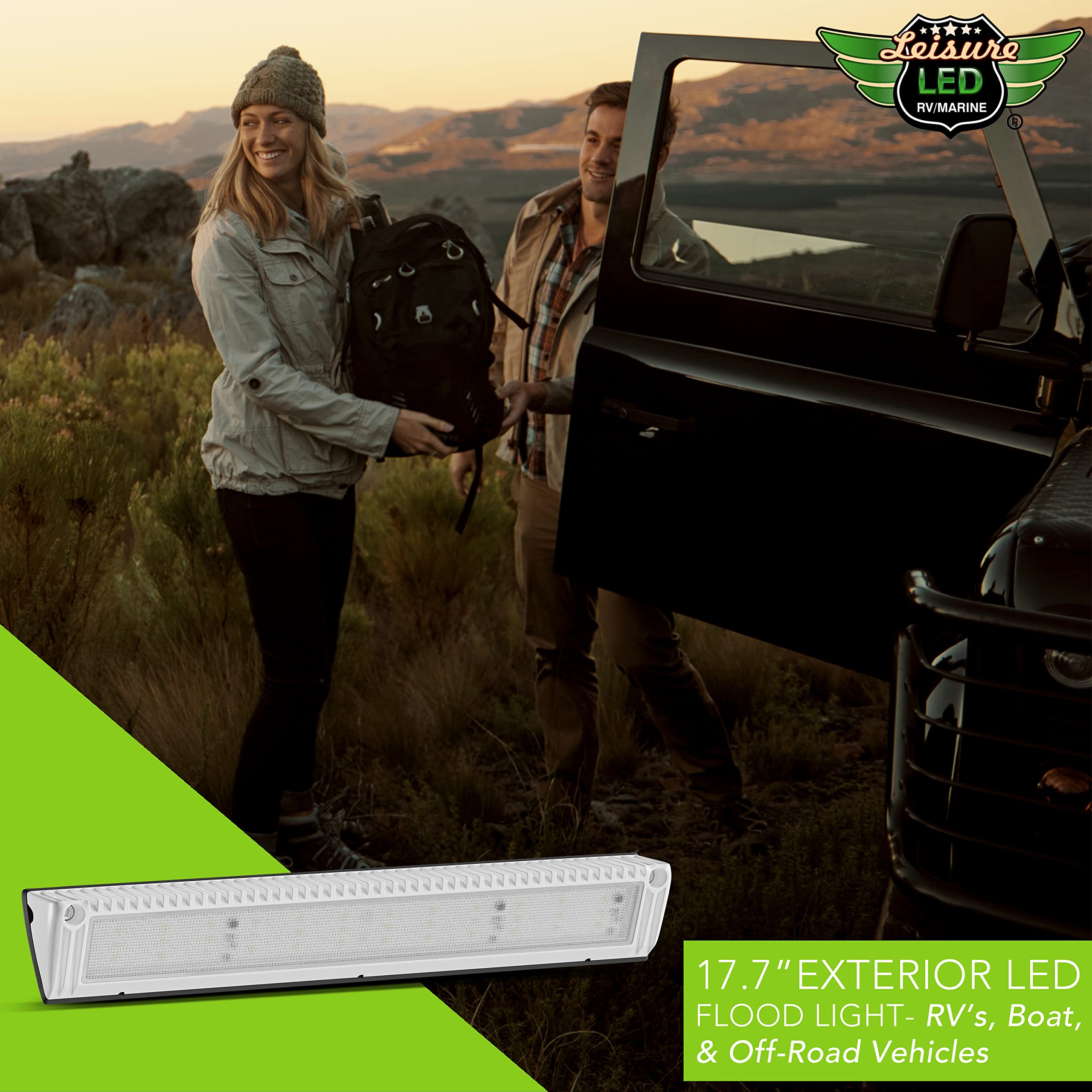 Leisure LED RV Exterior Porch Utility Light - 12v 3200 Lumen 17.7" Lighting Fixture. Replacement Lighting for RVs, Trailers, Campers, 5th Wheels (White) - Image 9