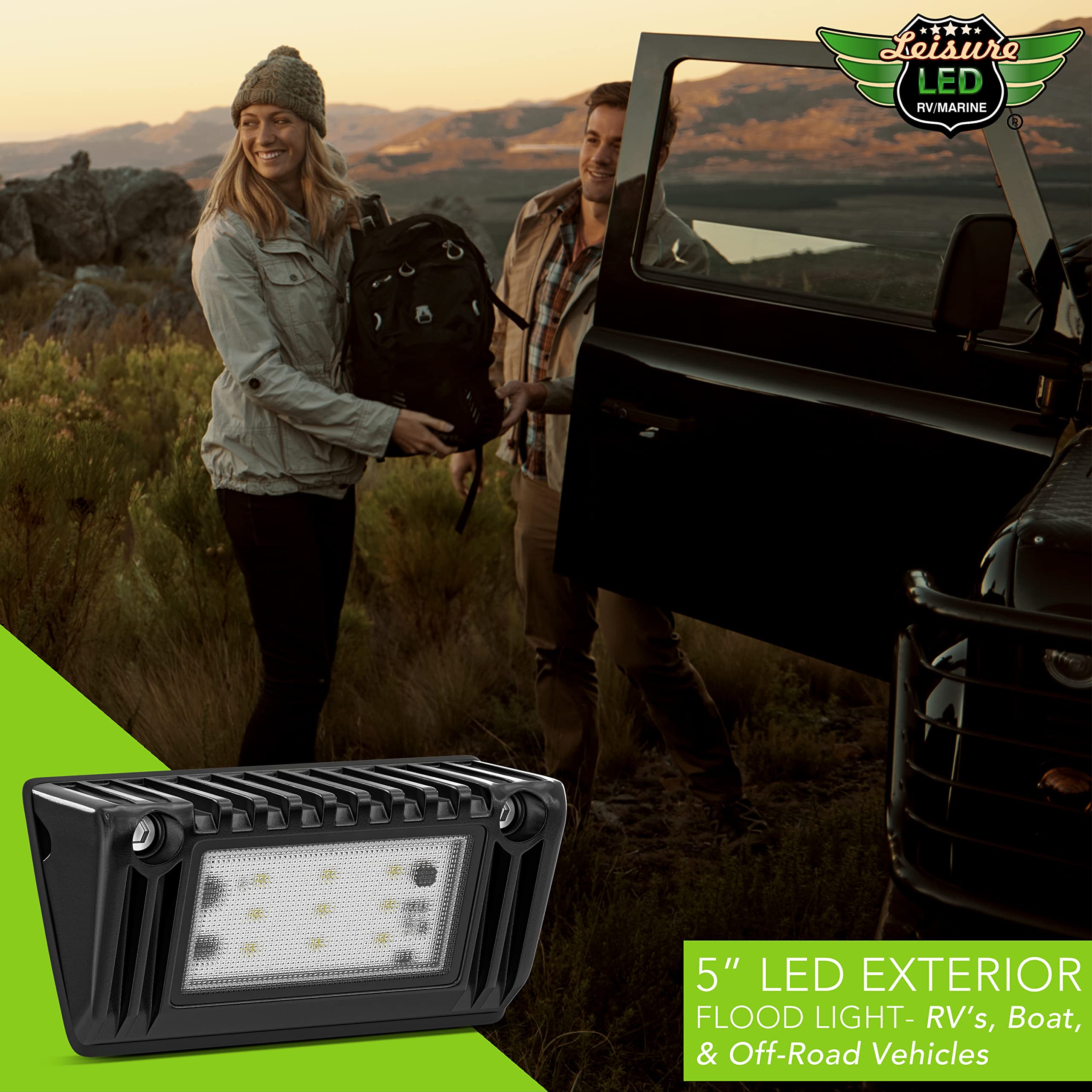 Leisure LED RV Exterior Porch Utility Light - 12v 720 Lumen 5" Lighting Fixture. Replacement Lighting for RVs, Trailers, Campers, 5th Wheels (Black) - Image 9