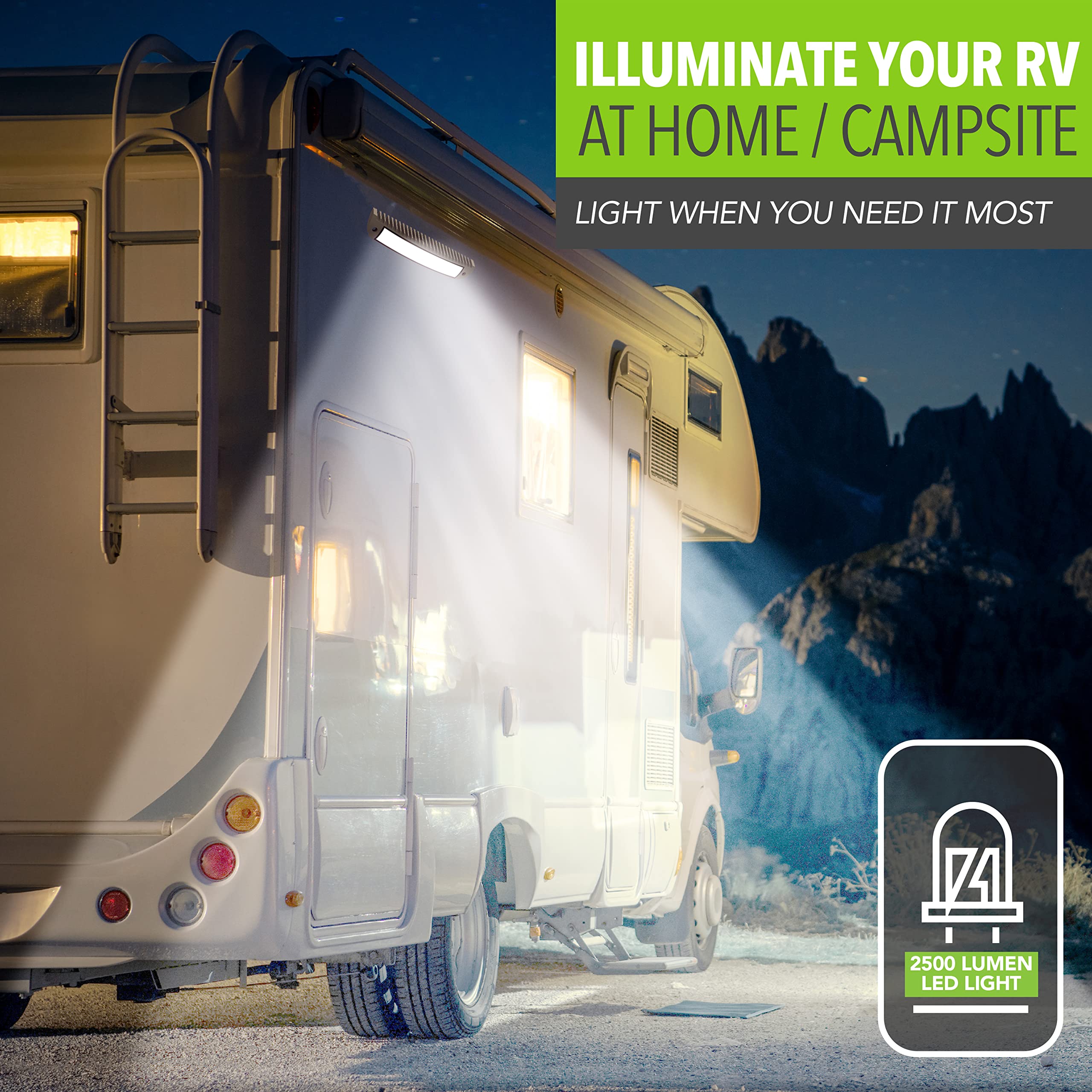 Leisure LED RV Exterior Porch Utility Light - White 12v 2500 Lumen Curved Lighting Fixture. Replacement Lighting for RVs, Trailers, Campers, 5th Wheels… (White) - Image 3