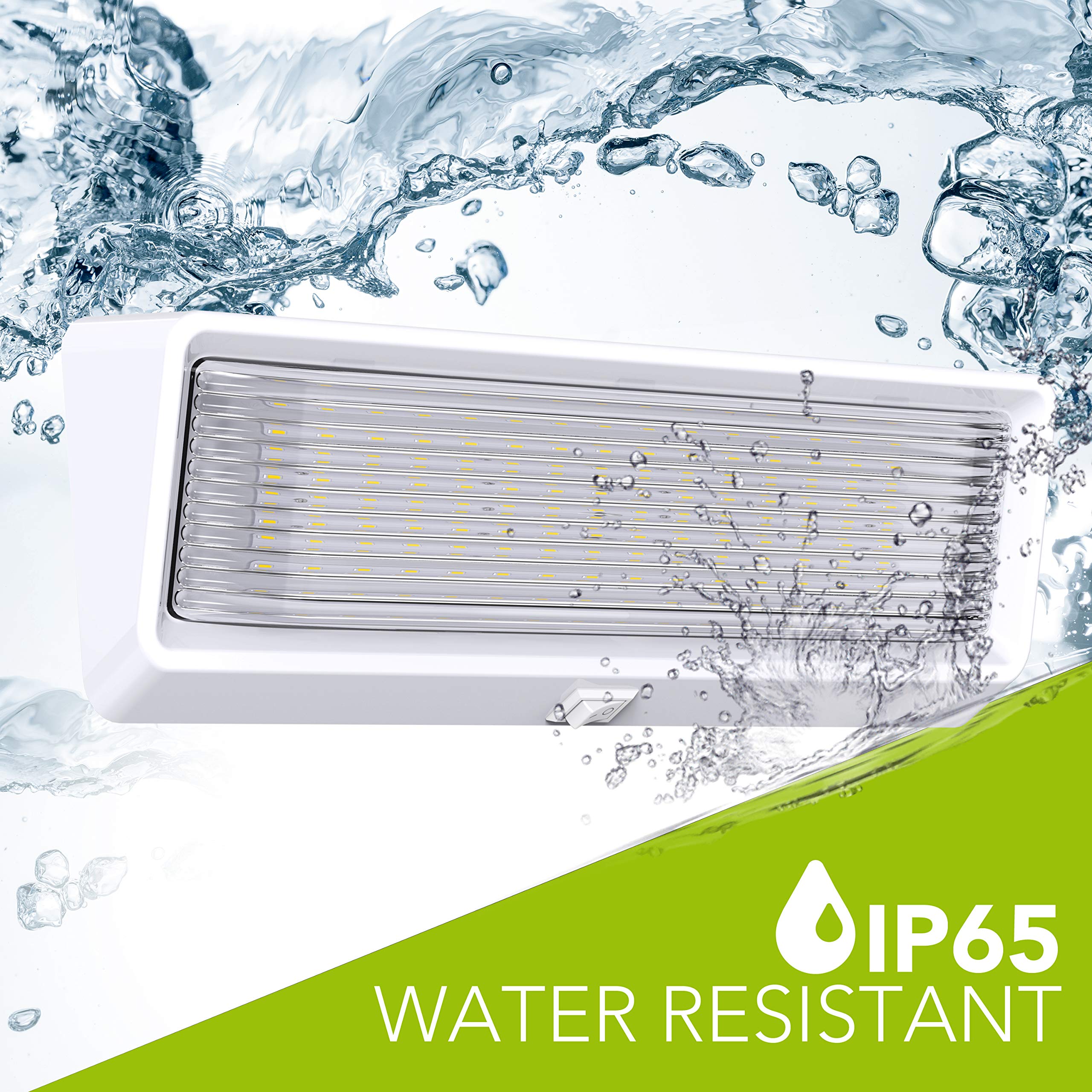 Leisure LED RV Exterior Porch Utility Light with Switch XL 12v 650 Lumen Lighting Fixture. Replacement Lighting for RVs, Trailers, Campers, 5th Wheels White Base Clear Lens (White, 1-Pack) - Image 7