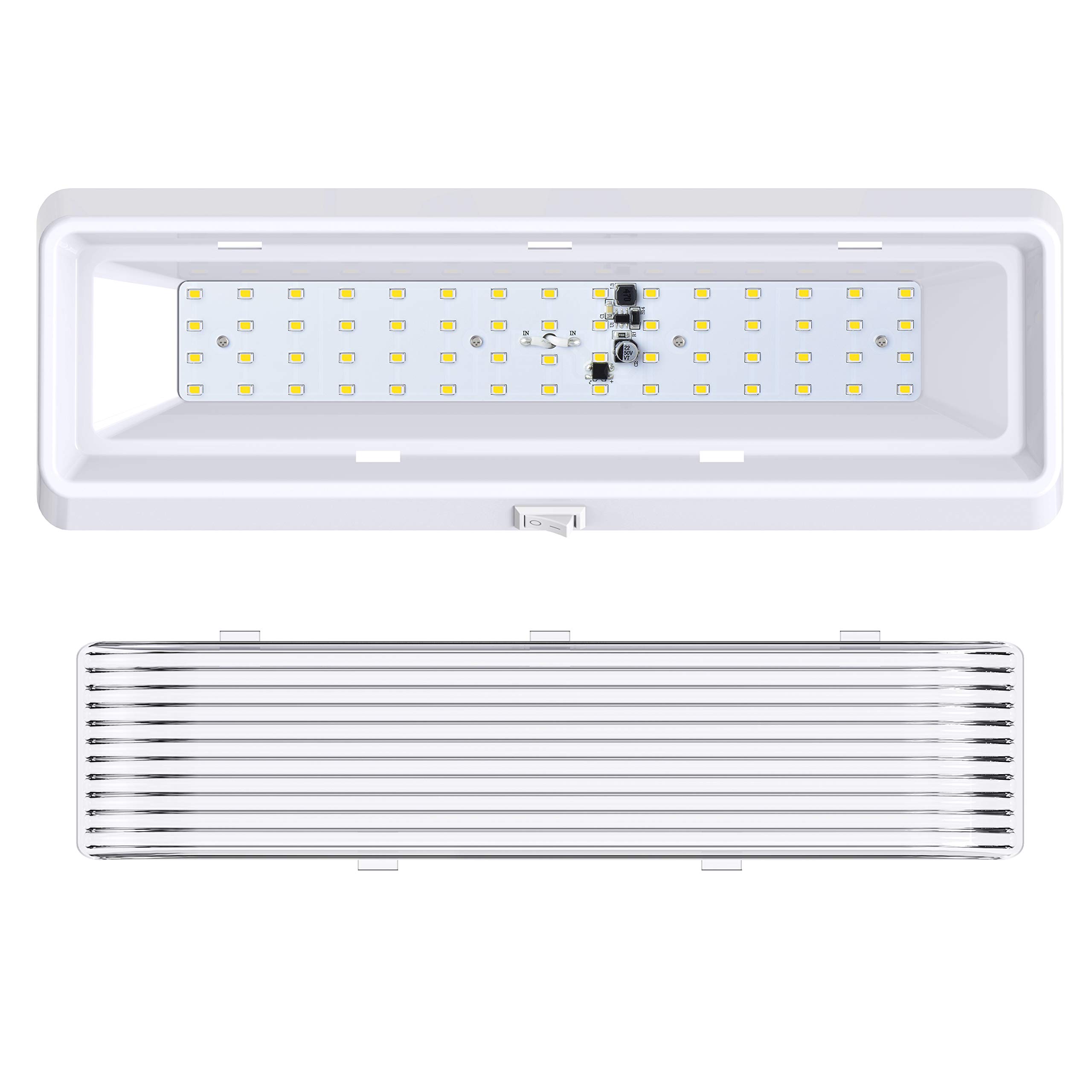 Leisure LED RV Exterior Porch Utility Light with Switch XL 12v 650 Lumen Lighting Fixture. Replacement Lighting for RVs, Trailers, Campers, 5th Wheels White Base Clear Lens (White, 1-Pack) - Image 9