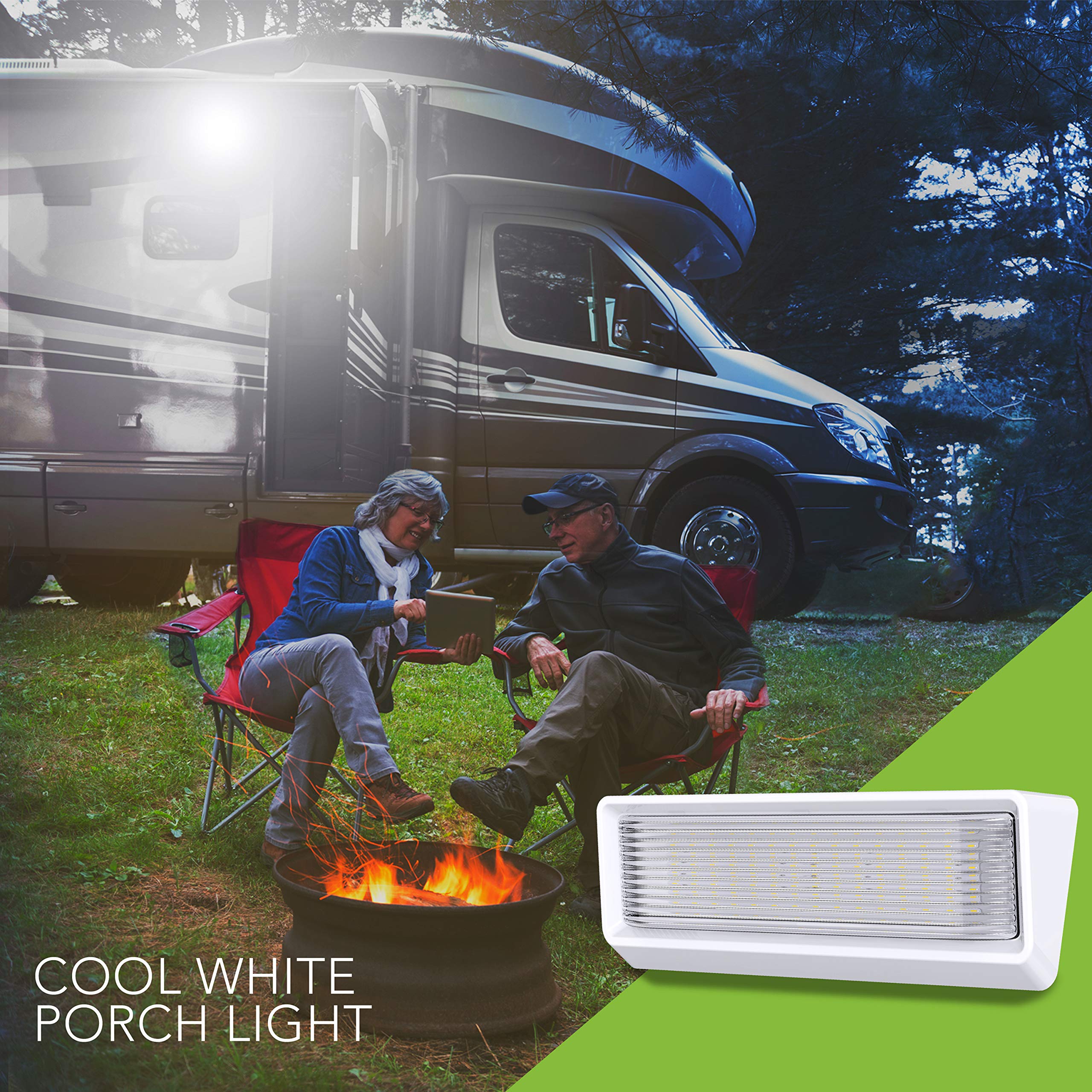 Leisure LED RV Exterior Porch Utility Light XL 12v 650 Lumen Lighting Fixture. Replacement Lighting for RVs, Trailers, Campers, 5th Wheels White Base Clear Lens (White, 1-Pack) - Image 5