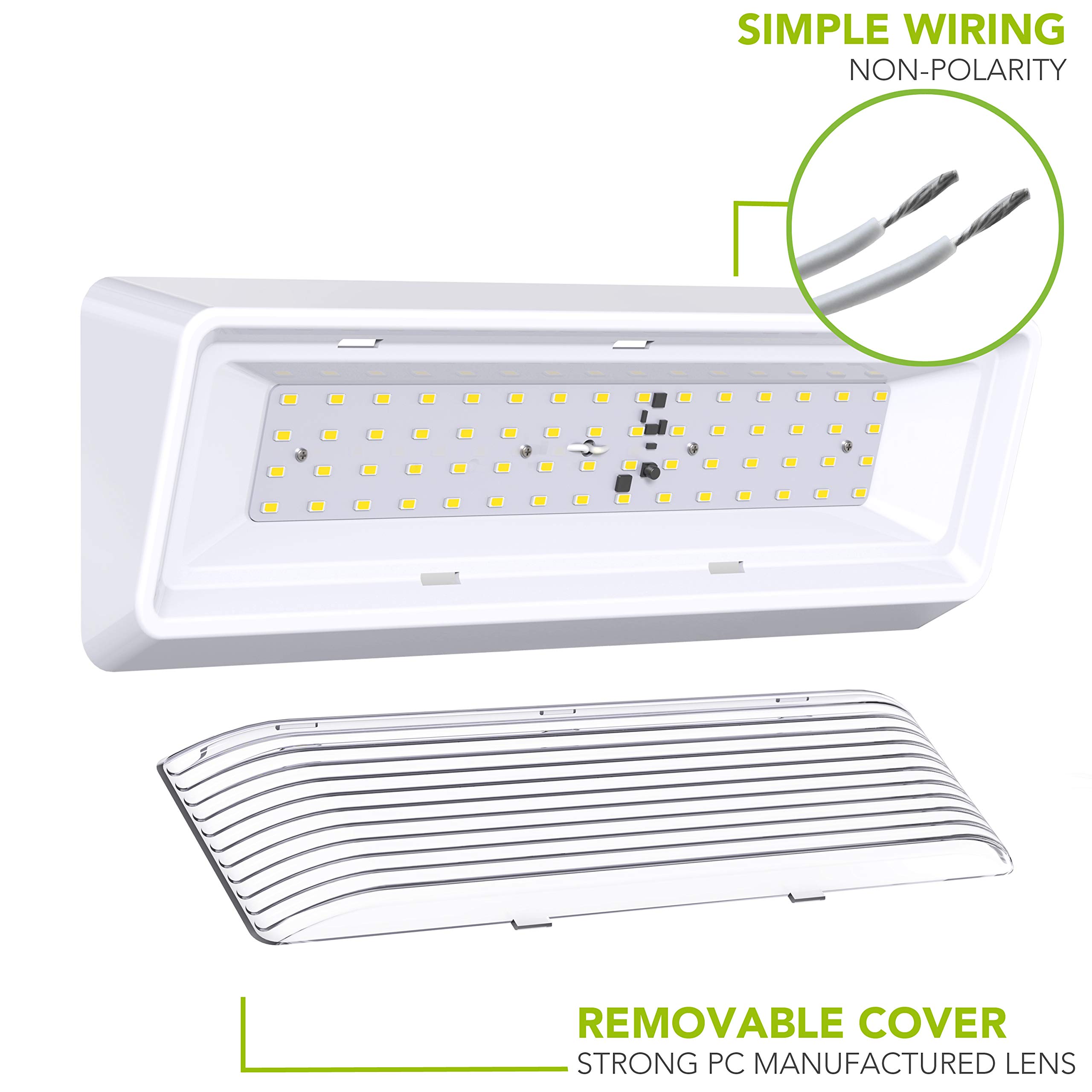 Leisure LED RV Exterior Porch Utility Light XL 12v 650 Lumen Lighting Fixture. Replacement Lighting for RVs, Trailers, Campers, 5th Wheels White Base Clear Lens (White, 1-Pack) - Image 7