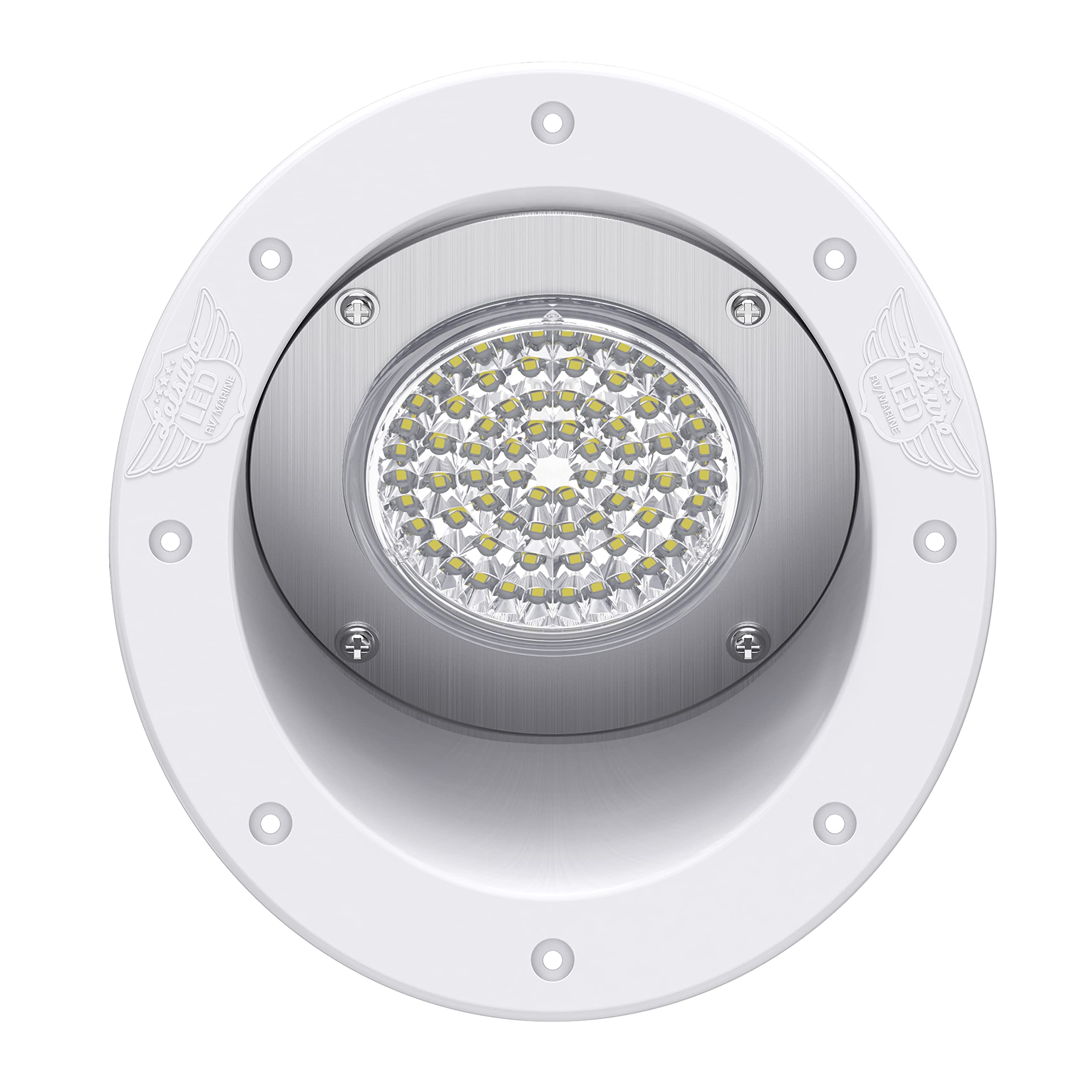 Leisure LED RV Exterior Round Flood Porch Utility Light - White 12v 1100 Lumen Lighting Fixture Replacement Lighting for Weekend Warrior RVs, Trailers, Campers, 5th Wheels (White) - Image 6