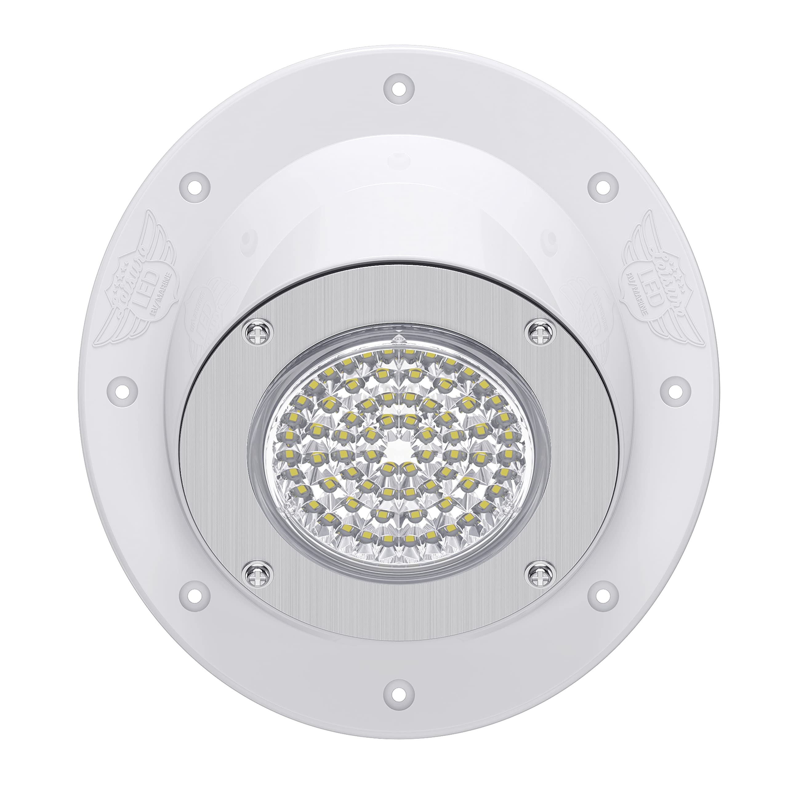Leisure LED RV Exterior Round Surface Mount Flood Porch Utility Light - White 12v 1100 Lumen Lighting Fixture Replacement Lighting for Weekend Warrior RVs, Trailers, Campers, 5th Wheels (White) - Image 6