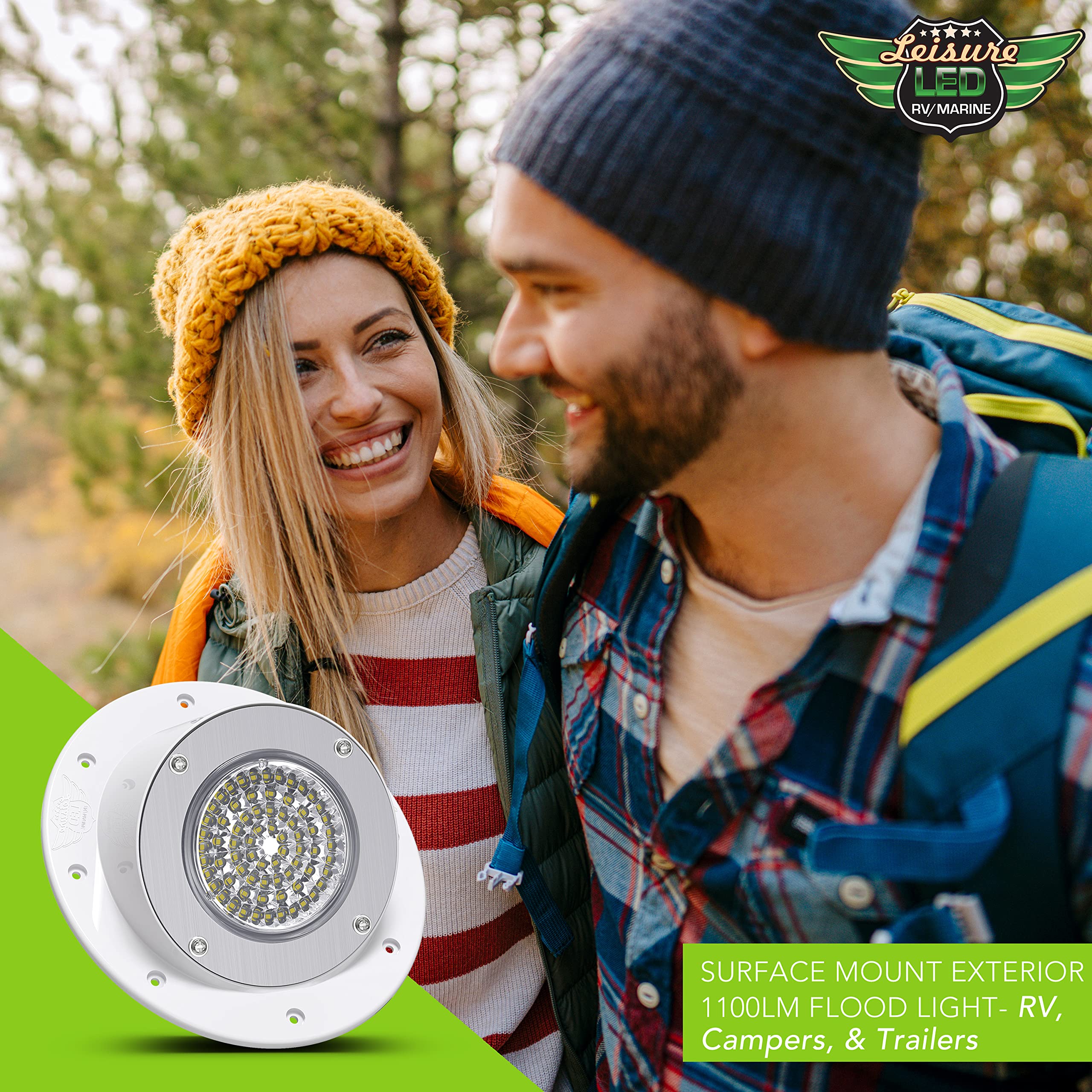 Leisure LED RV Exterior Round Surface Mount Flood Porch Utility Light - White 12v 1100 Lumen Lighting Fixture Replacement Lighting for Weekend Warrior RVs, Trailers, Campers, 5th Wheels (White) - Image 8