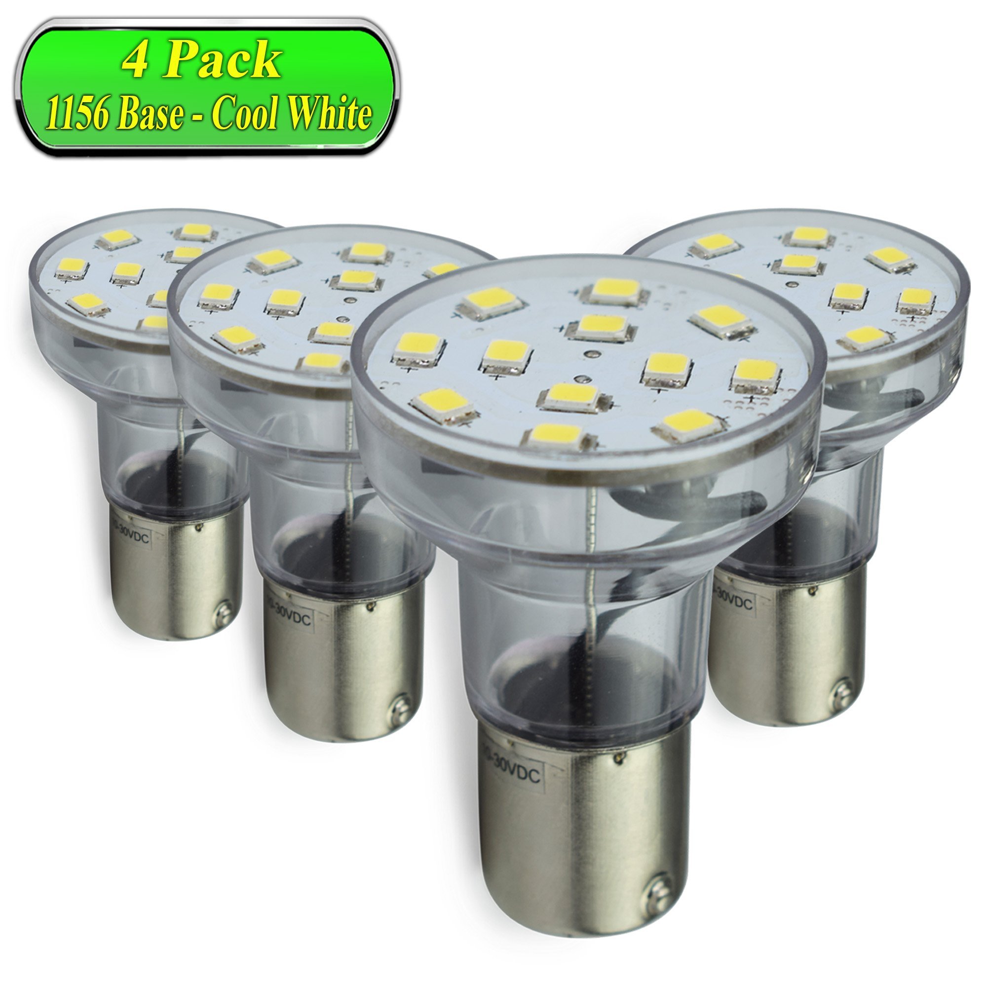 Leisure LED RV Trailer Motorhome LED Spot Light 1156 1139 1141 1383 LED Bulb 2 Watt 275 Lumen CW 10-30Volt 12Volt Long Neck (Cool White 6500K, 4-Pack Long Neck) - Image 6