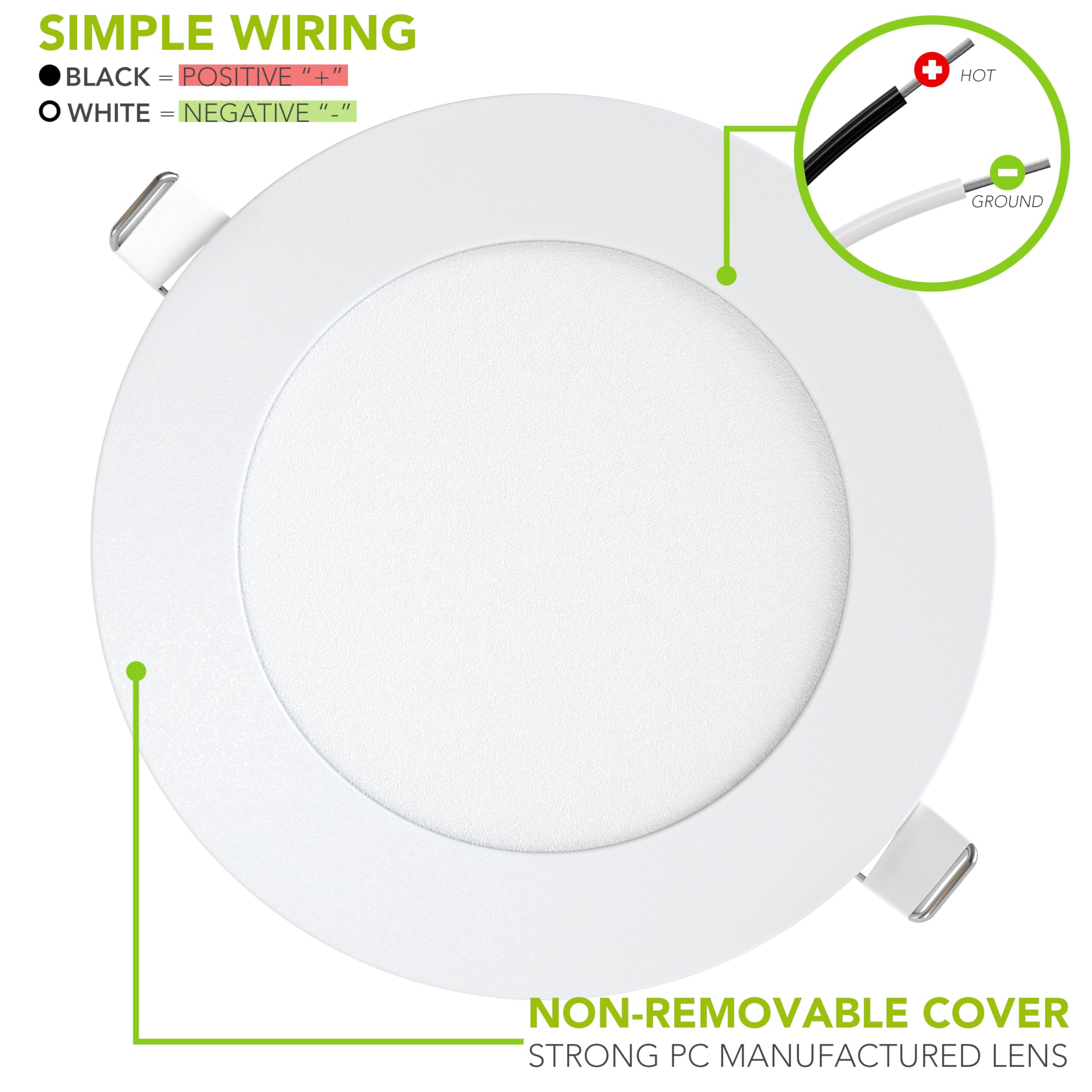 LeisureLED 5 Pack RV Boat Recessed Ceiling Light 480 Lumen Super Slim LED Panel Light DC 12V 4.75" 6W Full Aluminum Downlights, (Cool White) - Image 6