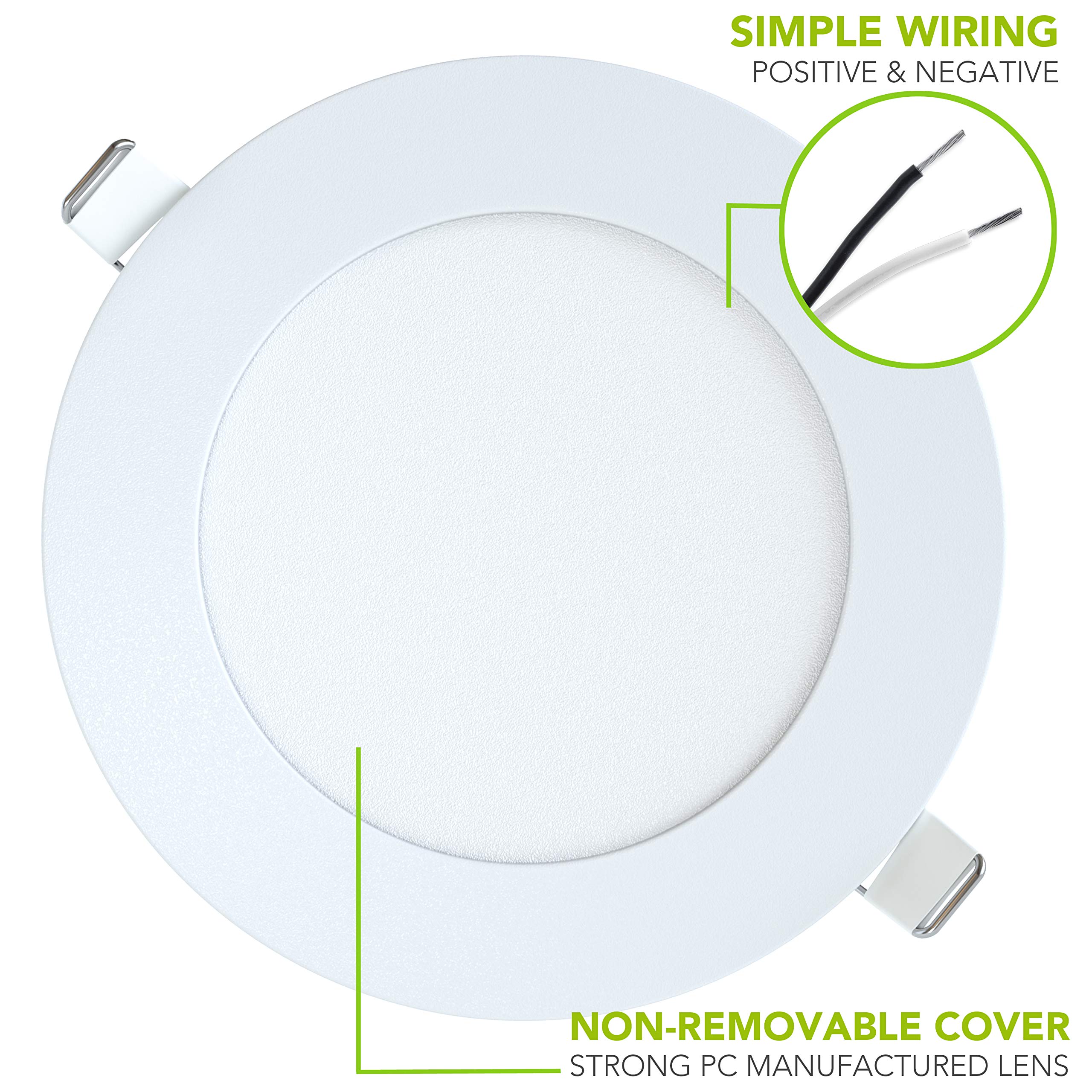 LeisureLED 5 Pack RV Boat Recessed Ceiling Light 480 Lumen Super Slim LED Panel Light DC 12V 4.75" 6W Full Aluminum Downlights, (Neutral/Natural White) - Image 6